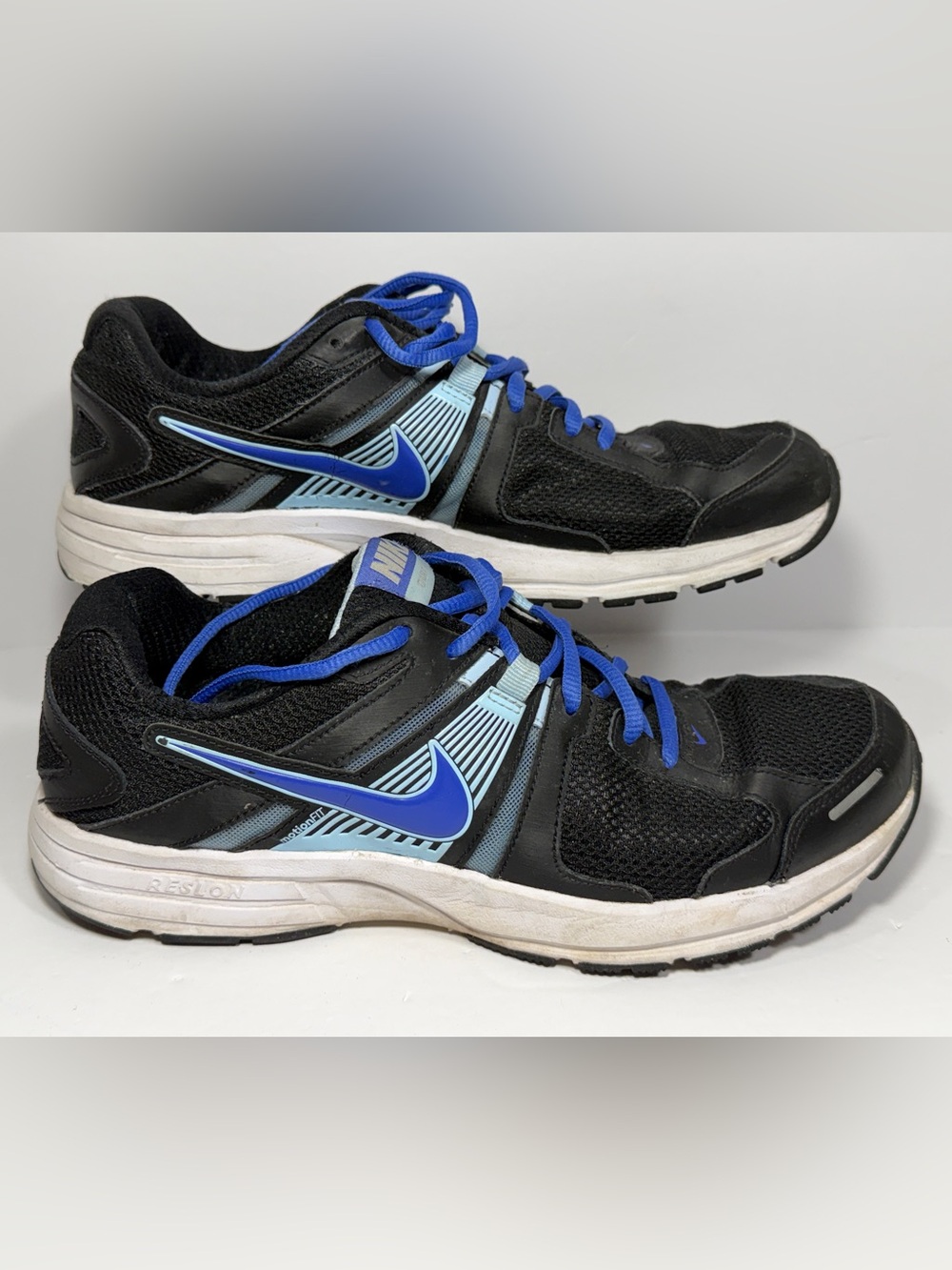 Nike Dart 10 Black Ice Blue Reslon Size Womens 11 Shoes Sneakers Motion Fit Run